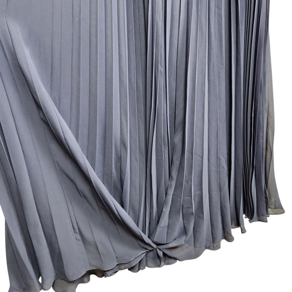 Azazie Kara Stormy NWT AZ374396 Maxi Bridesmaid Dress Chiffon Womens Size A8 - Picture 5 of 16